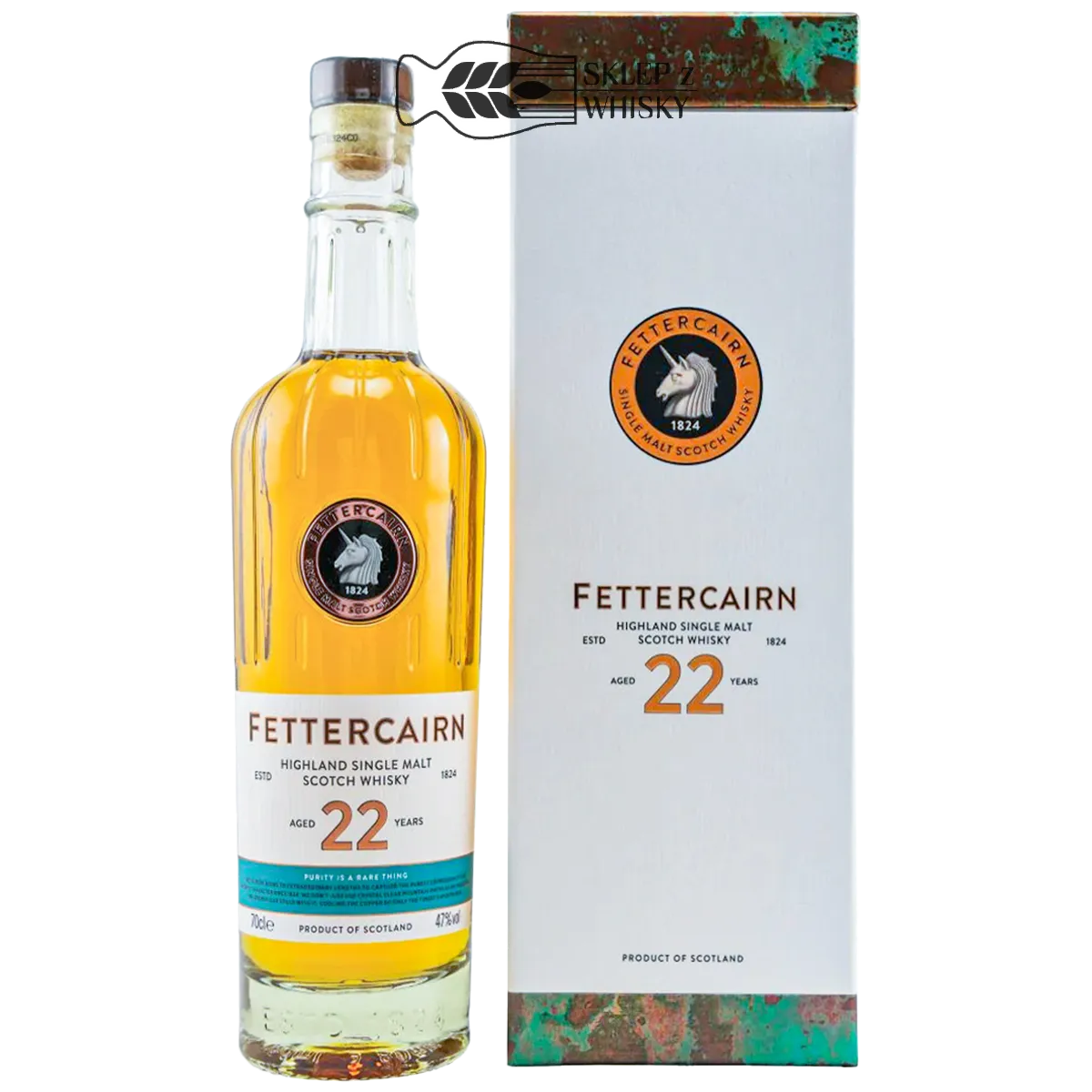 Fettercairn 22-letnia szkocka whisky single malt z regionu Highlands, 700 ml, w pudełku