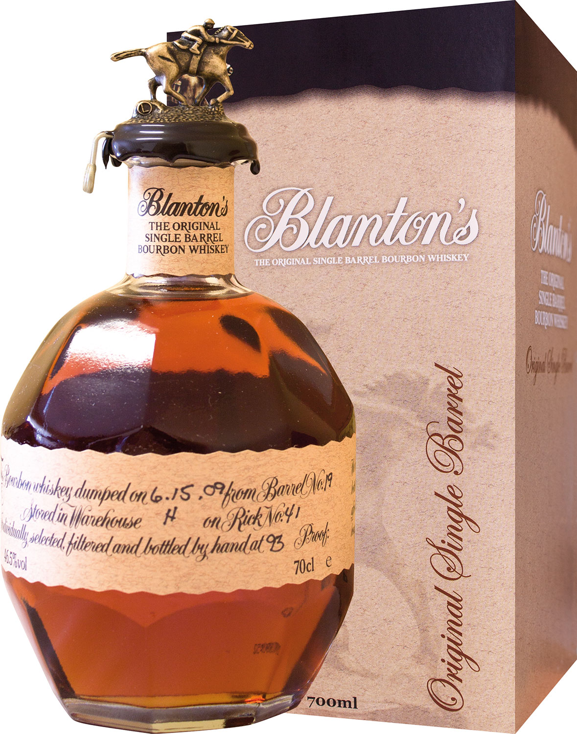 Blanton's Original Single Barrel — amerykański bourbon, butelka 700 ml, pudełko