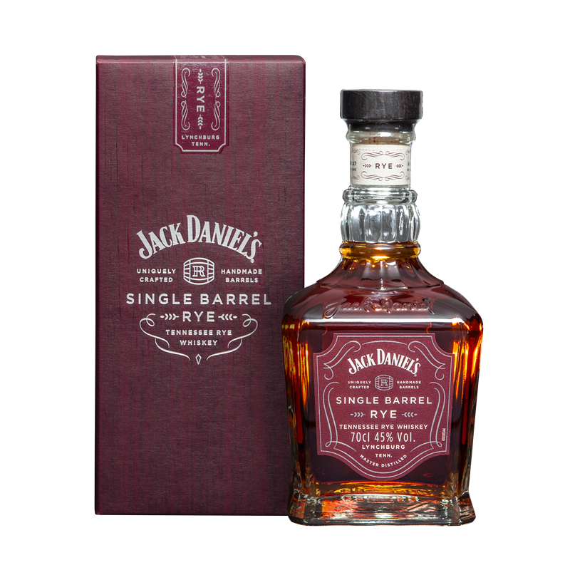 Jack Danie's Single Barrel Rye — amerykańska Tennessee whisky, butelka 700 ml, pudełko